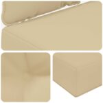 vidaXL Vankúš na vonkajšiu pohovku 2 pcs Béžová Polyester – Obrázok 8