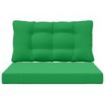 vidaXL Vankúš na vonkajšiu pohovku 2 pcs Zelená Polyester – Obrázok 6