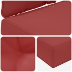 vidaXL Vankúš na vonkajšiu pohovku 2 pcs vínovo červená Polyester – Obrázok 8