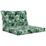 vidaXL Vankúš na vonkajšiu pohovku 2 pcs Vzor listov Polyester – Obrázok 2