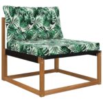 vidaXL Vankúš na vonkajšiu pohovku 2 pcs Vzor listov Polyester – Obrázok 3