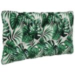 vidaXL Vankúš na vonkajšiu pohovku 2 pcs Vzor listov Polyester – Obrázok 5