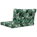 vidaXL Vankúš na vonkajšiu pohovku 2 pcs Vzor listov Polyester – Obrázok 7