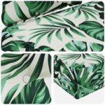 vidaXL Vankúš na vonkajšiu pohovku 2 pcs Vzor listov Polyester – Obrázok 8