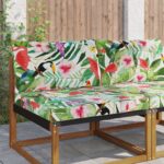 vidaXL Vankúš na vonkajšiu pohovku 2 pcs farebné Polyester