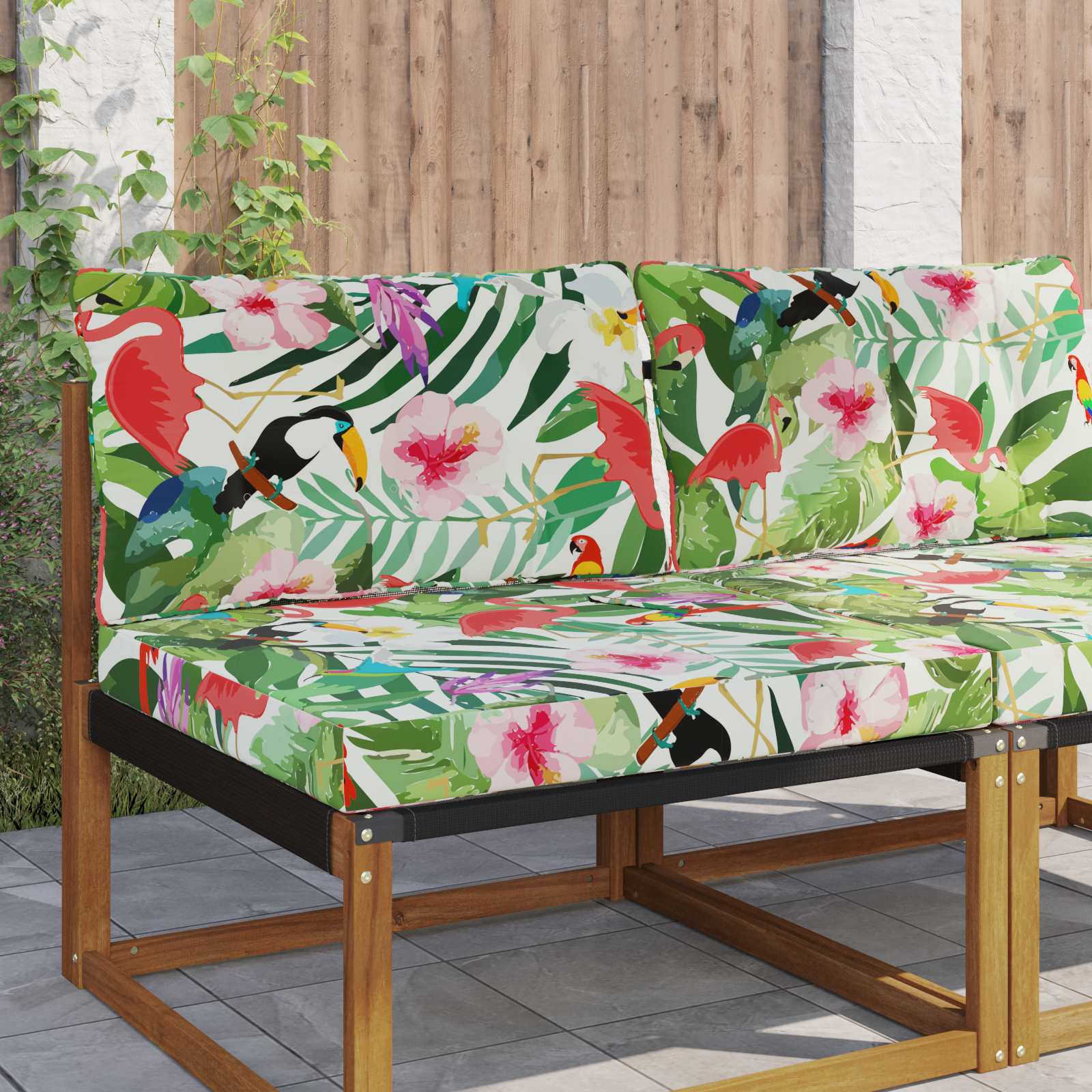 900910_1.jpg vidaXL Vankúš na vonkajšiu pohovku 2 pcs farebné Polyester – Obrázok 1