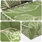 vidaXL Vankúš na vonkajšiu pohovku 2 pcs Design s listami Polyester – Obrázok 8