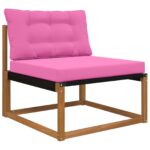 vidaXL Vankúš na vonkajšiu pohovku 2 pcs Ružová Polyester – Obrázok 3