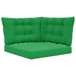 vidaXL Vankúš na vonkajšiu pohovku 3 pcs Zelená Polyester – Obrázok 2