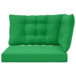 vidaXL Vankúš na vonkajšiu pohovku 3 pcs Zelená Polyester – Obrázok 6