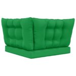 vidaXL Vankúš na vonkajšiu pohovku 3 pcs Zelená Polyester – Obrázok 7
