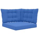 vidaXL Vankúš na vonkajšiu pohovku 3 pcs Královská modrá Polyester – Obrázok 2