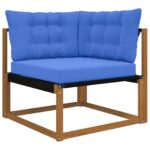 vidaXL Vankúš na vonkajšiu pohovku 3 pcs Královská modrá Polyester – Obrázok 3