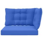 vidaXL Vankúš na vonkajšiu pohovku 3 pcs Královská modrá Polyester – Obrázok 6