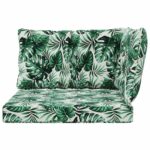 vidaXL Vankúš na vonkajšiu pohovku 3 pcs Vzor listov Polyester – Obrázok 6