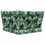 vidaXL Vankúš na vonkajšiu pohovku 3 pcs Vzor listov Polyester – Obrázok 7