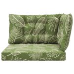 vidaXL Vankúš na vonkajšiu pohovku 3 pcs Design s listami Polyester – Obrázok 6