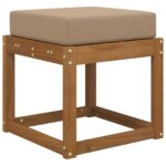 vidaXL Vankúš na vonkajšie sedenie Sivohnedá 40 x 40 x 8 cm – Obrázok 3