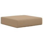 vidaXL Vankúš na vonkajšie sedenie Sivohnedá 40 x 40 x 8 cm – Obrázok 5