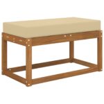 vidaXL Vankúš na vonkajšie sedenie Béžová 80 x 40 x 8 cm – Obrázok 3