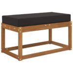 vidaXL Vankúš na vonkajšie sedenie Čierny 80 x 40 x 8 cm – Obrázok 3