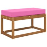 vidaXL Podložka na sedadlo Ružová 80 x 40 x 8 cm 100% polyester – Obrázok 3