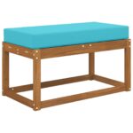 vidaXL Podložka na sedadlo Tyrkysová 80 x 40 x 8 cm 100% polyester – Obrázok 3