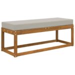 vidaXL Vankúš na vonkajšie sedenie Biely 111,5 x 40 x 8 cm – Obrázok 3