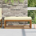 vidaXL Vankúš na vonkajšie sedenie Krémová 115 x 40 x 8 cm
