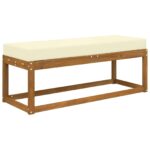 vidaXL Vankúš na vonkajšie sedenie Krémová 115 x 40 x 8 cm – Obrázok 3