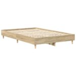 vidaXL Rám postele Sonoma 137 x 190 cm Kompozitné drevo – Obrázok 7