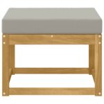 vidaXL Outdoor Hocker Pevné akáciové drevo Biela – Obrázok 3