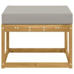 vidaXL Outdoor Hocker Pevné akáciové drevo Biela – Obrázok 4