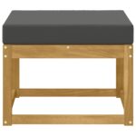 vidaXL Outdoor Hocker Pevné akáciové drevo Biela – Obrázok 3
