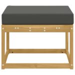 vidaXL Outdoor Hocker Pevné akáciové drevo Biela – Obrázok 4