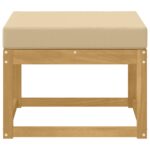 vidaXL Outdoor Hocker Pevné akáciové drevo Biela – Obrázok 3