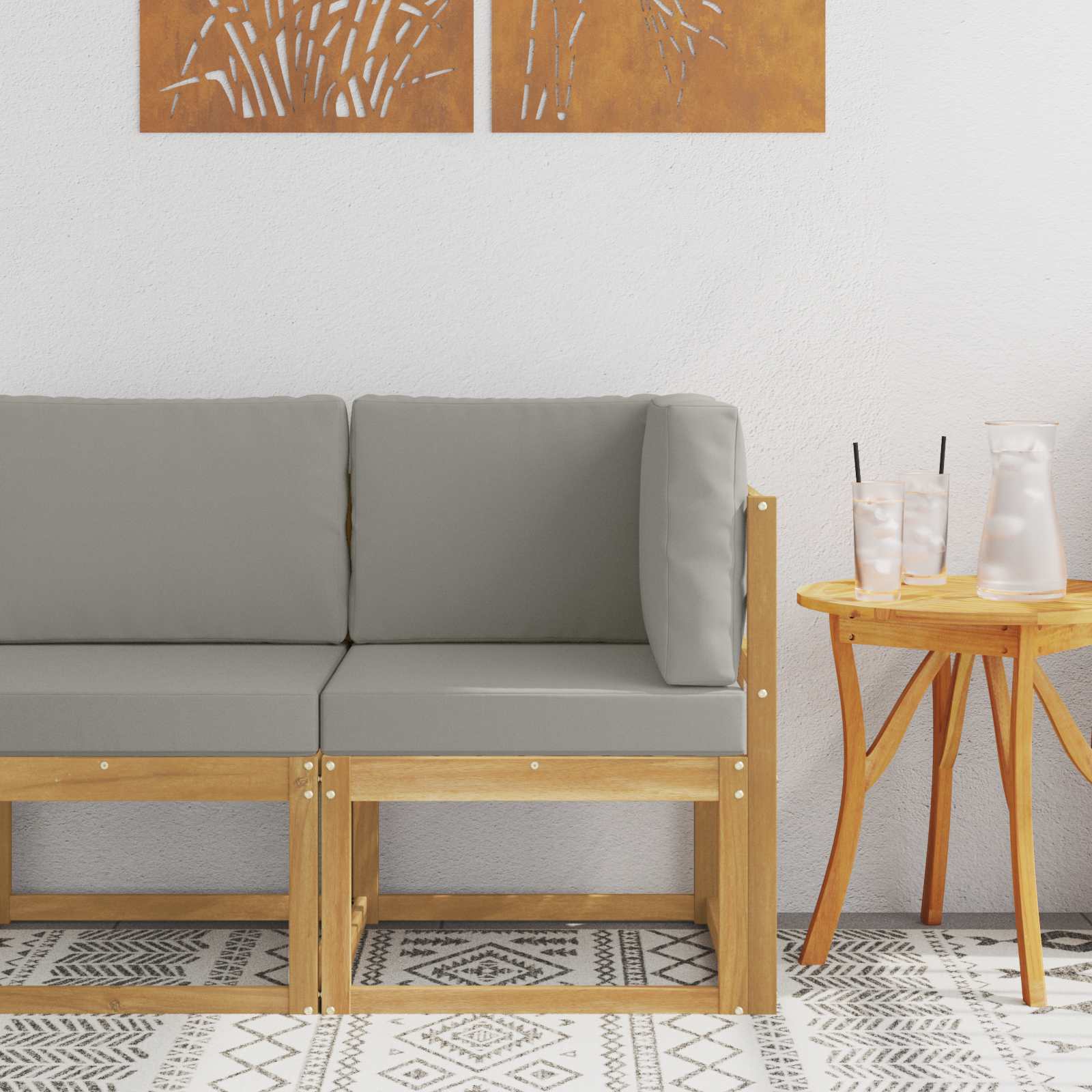 901469_1.jpg vidaXL Záhradná súprava gaučov Biela a svetlosivá 51 x 54 x 73 cm – Obrázok 1