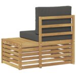 vidaXL Vonkajšia koncová pohovka s vankúšom Biela 91 x 63 x 73 cm – Obrázok 5