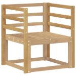 vidaXL Modul opierok 2 pcs Biela 59 x 4 x 73 cm Pevné akáciové drevo – Obrázok 3