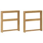 vidaXL Modul opierok rúk 2 pcs Biela 58,5 x 10 x 61 cm – Obrázok 2