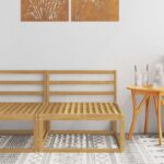vidaXL Záhradná stredná sedačka Biela 79 x 83 x 73 cm