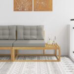 vidaXL Vonkajšia koncová pohovka Biela 115 x 83 x 73 cm Polyester