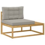 vidaXL Vonkajšia koncová pohovka Biela 115 x 83 x 73 cm Polyester – Obrázok 2