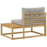 vidaXL Vonkajšia koncová pohovka Biela 115 x 83 x 73 cm Polyester – Obrázok 5