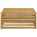 vidaXL Vonkajší stôl Pevné akáciové drevo Biela 79 x 79 x 37 cm – Obrázok 4