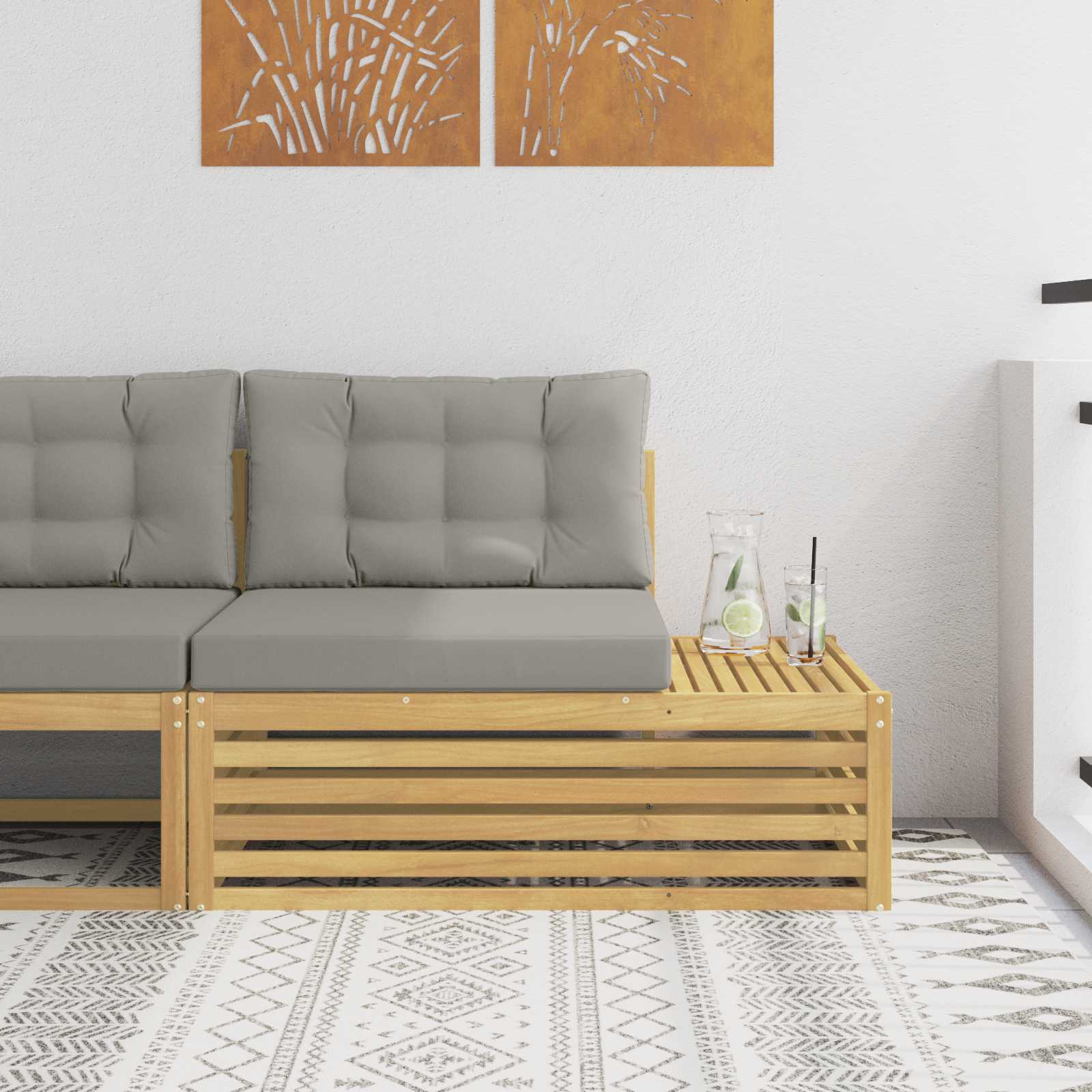 901578_1.jpg vidaXL Vonkajšia koncová pohovka s vankúšom Biela 115 x 83 x 73 cm – Obrázok 1