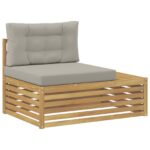 vidaXL Vonkajšia koncová pohovka s vankúšom Biela 115 x 83 x 73 cm – Obrázok 2