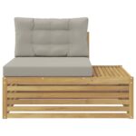 vidaXL Vonkajšia koncová pohovka s vankúšom Biela 115 x 83 x 73 cm – Obrázok 3