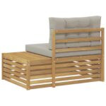 vidaXL Vonkajšia koncová pohovka s vankúšom Biela 115 x 83 x 73 cm – Obrázok 5
