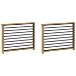 vidaXL Modul opierok rúk 2 pcs Biela 80 x 6 x 61 cm – Obrázok 2